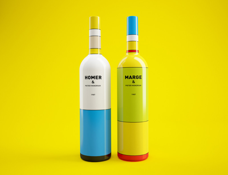 KUINI Estudio, estudio de diseño gráfico y web en Elda ( Alicante ), hace su post sobre la magnífica botella de vino Simpson .